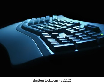 Keyboard view at night