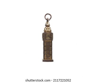keychain with big ben isolated on white background