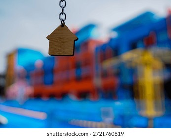 a keychain in a selective focus 