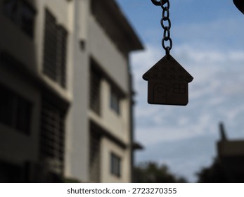 a keychain in a selective focus 