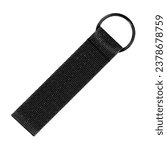 Keychain Webbing Strap Tag Luggage Nylon Black Ring O Keyring Black With Background White