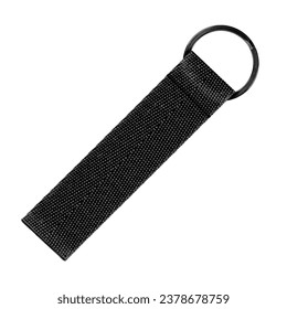 Keychain Webbing Strap Tag Luggage Nylon Black Ring O Keyring Black With Background White