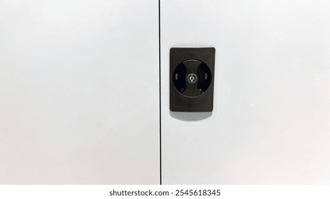The keyhole of the locker with simple designed