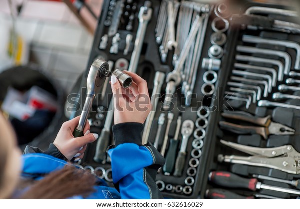 Keys for car repair in a\
car workshop