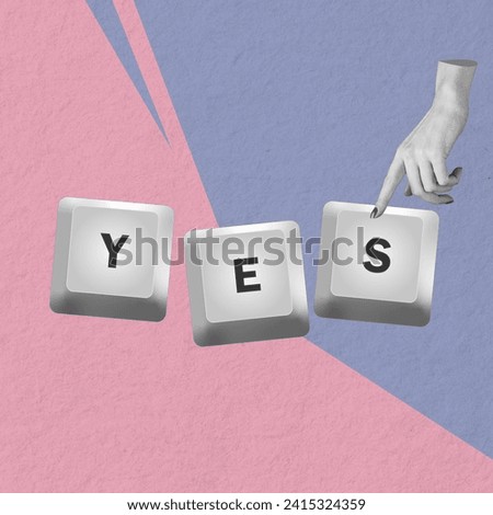 Keys Creative Collage. Typing Concept Artwork. Unique Background Design. Advertisment Poster Montage.