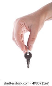 Keys In Hand On An Isolated Background