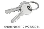 Keys, isolated on white background