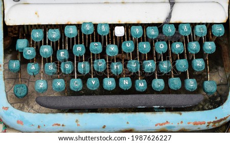 Keys of an old typewriter
