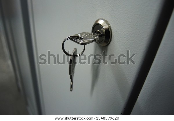 Keys Sticking Door Lock Stock Photo Edit Now 1348599620