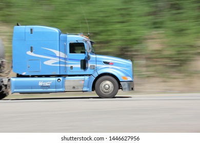 Keystone, CO/USA July 7 2019 Truck On Highway 6 Loveland Pass