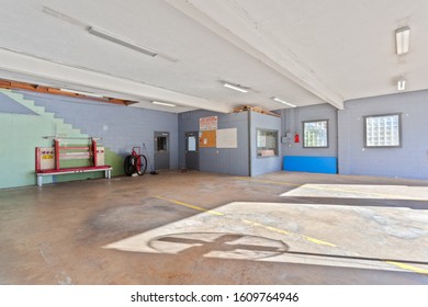 Keystone Heights, Florida / USA - January 8 2020: Empty Fire Station 