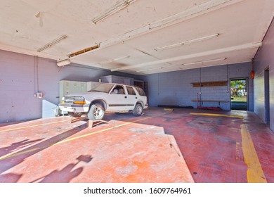 Keystone Heights, Florida / USA - January 8 2020: Empty Fire Station 