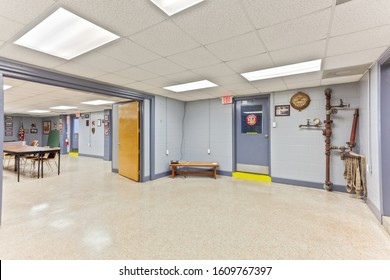 Keystone Heights, Florida / USA - January 8 2020: Empty Break Room In A Fire Station