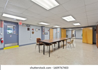 Keystone Heights, Florida / USA - January 8 2020: Empty Break Room In A Fire Station