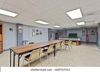 Keystone Heights, Florida / USA - January 8 2020: Empty Break Room In A Fire Station