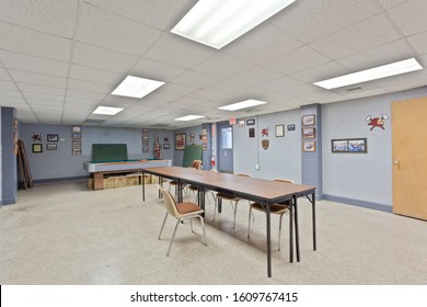 Keystone Heights, Florida / USA - January 8 2020: Empty Break Room In A Fire Station