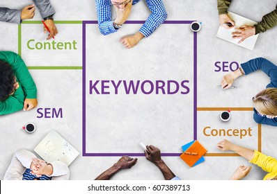 Keywords Content Concept SEO SEM Word Diagram