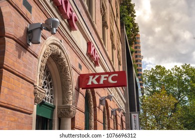 KFC Store In Vintage Building Located On Corner Of Bathurst And George Street In Sydney, CBD, Australia. 15/04/18