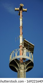 Khao Lak, Thailand - March 7, 2020: Indian Ocean Tsunami Warning Tower At Khao Lak Beach