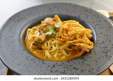 Khao soi or khao soy is a Chin Haw dish served in northern Thailand and Laos (a similar dish, ohn no khao swe, is widely served in Myanmar) in Chonburi Province, Thailand, Asia