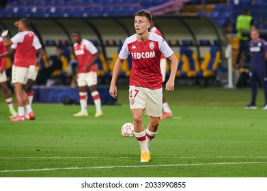 KHARKIV, UKRAINE - AUGUST 24, 2021: Aleksandr Golovin. The UEFA Champions League, Match Shakhtar Vs Monaco