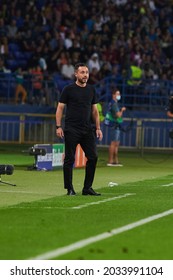 KHARKIV, UKRAINE - AUGUST 24, 2021: Coach Roberto De Zerbi. The UEFA Champions League, Match Shakhtar Vs Monaco