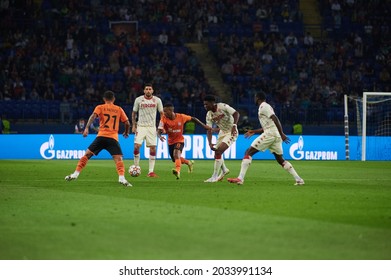 KHARKIV, UKRAINE - AUGUST 24, 2021: Aleksandr Golovin. The UEFA Champions League, Match Shakhtar Vs Monaco