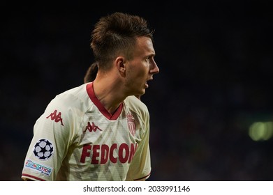 KHARKIV, UKRAINE - AUGUST 24, 2021: Aleksandr Golovin. The UEFA Champions League, Match Shakhtar Vs Monaco