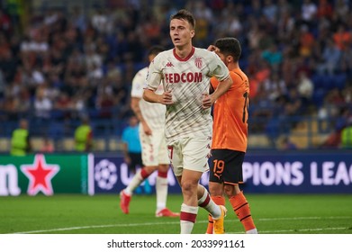 KHARKIV, UKRAINE - AUGUST 24, 2021: Aleksandr Golovin. The UEFA Champions League, Match Shakhtar Vs Monaco