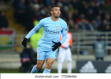 KHARKIV, UKRAINE - DECEMBER 6, 2017: Gabriel Fernando De Jesus Smiling, Close-up Portrait. UEFA Champions League. Shakhtar Donetsk - Manchester City