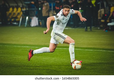 KHARKIV, UKRAINE - Febriary 20, 2020: Adel Taarabt Player During The UEFA Europe League Match Between Shakhtar Donetsk Vs SL Benfica (Portugal), Ukraine