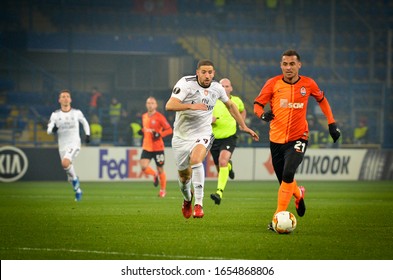 KHARKIV, UKRAINE - Febriary 20, 2020: Adel Taarabt Player During The UEFA Europe League Match Between Shakhtar Donetsk Vs SL Benfica (Portugal), Ukraine