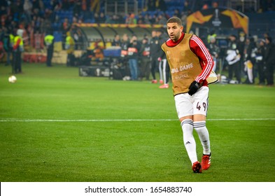 KHARKIV, UKRAINE - Febriary 20, 2020: Adel Taarabt During The UEFA Europe League Match Between Shakhtar Donetsk Vs SL Benfica (Portugal), Ukraine