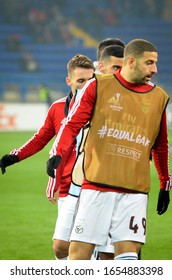 KHARKIV, UKRAINE - Febriary 20, 2020:Adel Taarabt During The UEFA Europe League Match Between Shakhtar Donetsk Vs SL Benfica (Portugal), Ukraine