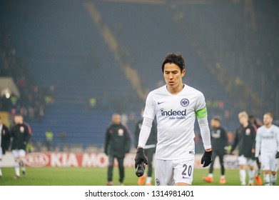 Kharkiv, Ukraine - February 14, 2019: Makoto Hasebe After A Match Between Shakhtar Donetsk & Eintracht Frankfurt