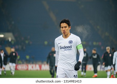 Kharkiv, Ukraine - February 14, 2019: Makoto Hasebe After A Match Between Shakhtar Donetsk & Eintracht Frankfurt