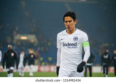 Kharkiv, Ukraine - February 14, 2019: Makoto Hasebe After A Match Between Shakhtar Donetsk & Eintracht Frankfurt