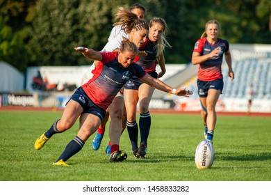 Kharkiv, Ukraine - July 21, 2019: Final Game Rugby Europe Women Sevens Grand Prix Series Between Russia Vs France