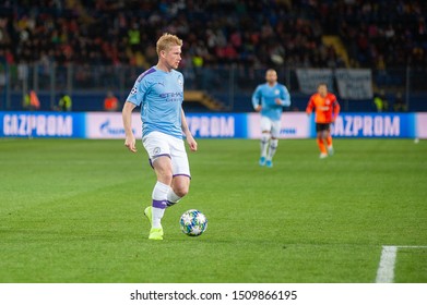 Kharkiv, Ukraine – September 18, 2019: Football Player Of Manchester City Kevin De Bruyne During UEFA Champions League Match Vs Shakhtar At Metalist Stadium