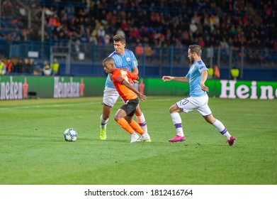 Kharkiv, Ukraine Ð September 18, 2019: Bernardo Silva Football Player Of Manchester City During UEFA Champions League Match Vs Shakhtar At Metalist Stadium