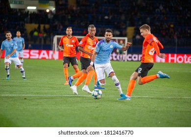 Kharkiv, Ukraine Ð September 18, 2019: Bernardo Silva Football Player Of Manchester City During UEFA Champions League Match Vs Shakhtar At Metalist Stadium