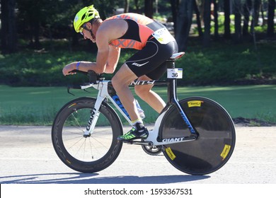 KHARKOV, UKRAINE - AUGUST 28, 2016: Triathlon Competitions Of The World Series, Ocean Lava. Cycling Stage.