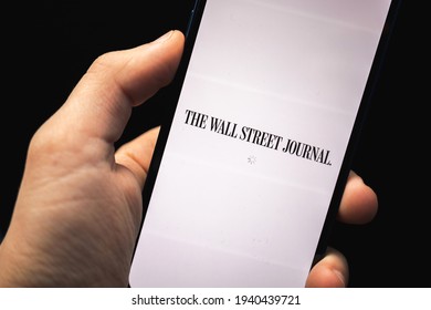 Kharkov, Ukraine - March 17, 2021: The Wall Street Journal Logo Close Photo