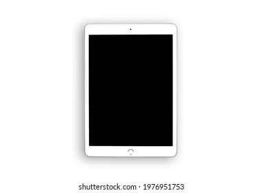 Kharkov, Ukraine - May 16, 2021: Apple IPad Digital Tablet Screen Mockup, Photo Isolated On White Background