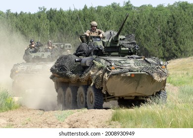 Kherson, Kherson Oblast, Ukraine - July 2 2021: US Marines At The Training Ground During The Sea Breeze 2021 Multinational Exercise.