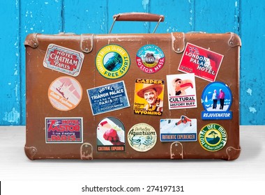 vintage travel stickers for luggage