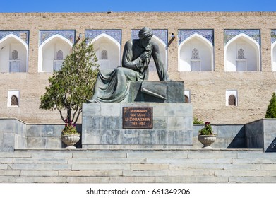 KHIVA, UZBEKISTAN - August 25, 2016: Muhammad Ibn Musa Al Khwarizmi (Xorazmiy) - A Persian Mathematician, Astronomer, And Geographer During The Abbasid Caliphate. Monument In Khiva, Uzbekistan