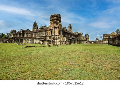 Khmer Architecture At Angkor Wat Temple. Siem Reap. Cambodia. August 2020