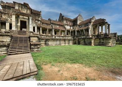 Khmer Architecture At Angkor Wat Temple. Siem Reap. Cambodia. August 2020