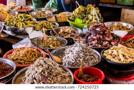 Khmer transitional food, the favorite food in Cambodia.